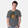 Black Knight Christmas-Mens-Basic-Tee-Raffiti
