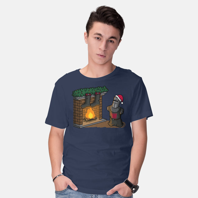 Black Knight Christmas-Mens-Basic-Tee-Raffiti