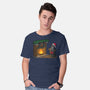 Black Knight Christmas-Mens-Basic-Tee-Raffiti
