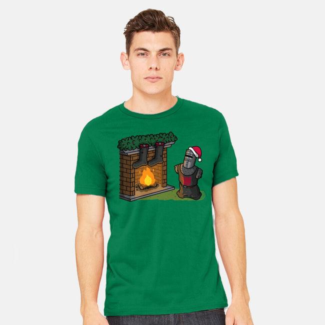 Black Knight Christmas-Mens-Heavyweight-Tee-Raffiti