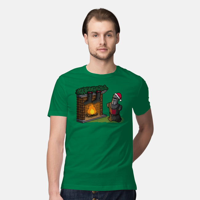 Black Knight Christmas-Mens-Premium-Tee-Raffiti