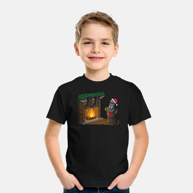 Black Knight Christmas-Youth-Basic-Tee-Raffiti