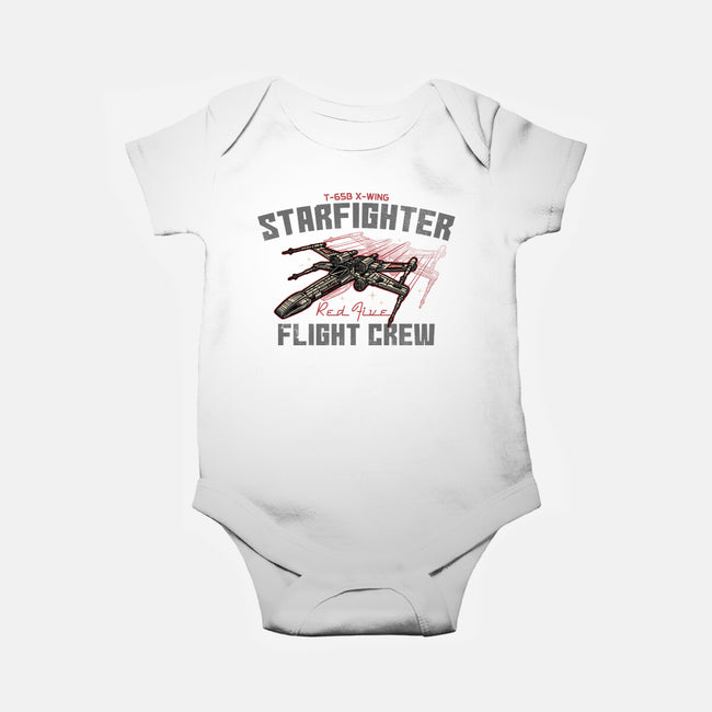 Red Five Flight Crew-Baby-Basic-Onesie-glitchygorilla