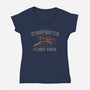 Red Five Flight Crew-Womens-V-Neck-Tee-glitchygorilla