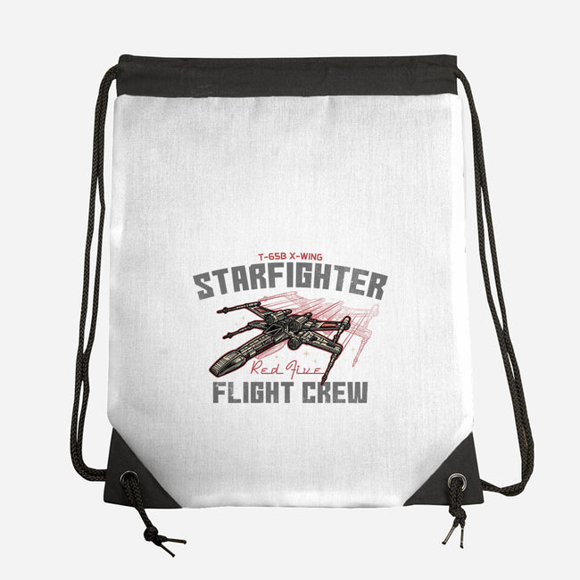 Red Five Flight Crew-None-Drawstring-Bag-glitchygorilla