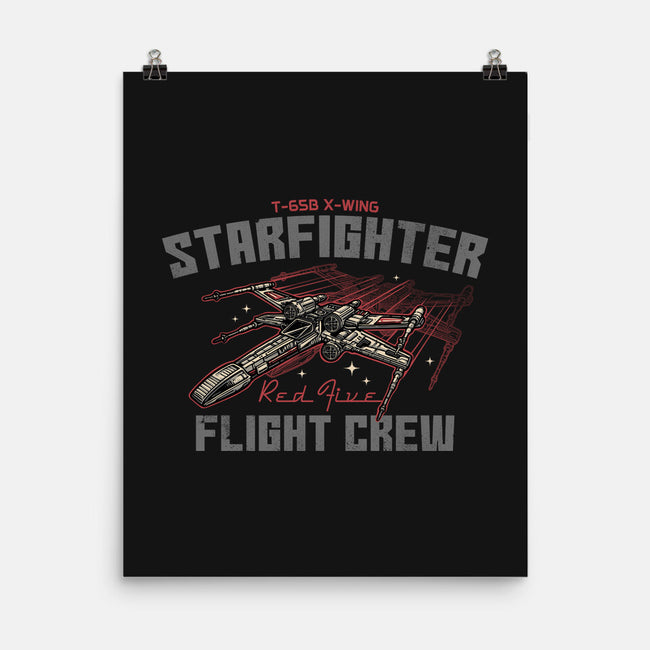 Red Five Flight Crew-None-Matte-Poster-glitchygorilla