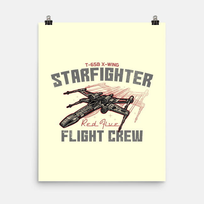 Red Five Flight Crew-None-Matte-Poster-glitchygorilla