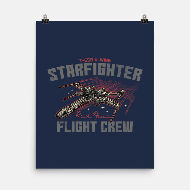 Red Five Flight Crew-None-Matte-Poster-glitchygorilla