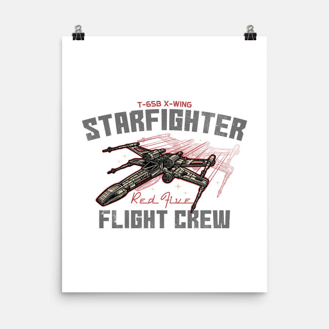 Red Five Flight Crew-None-Matte-Poster-glitchygorilla
