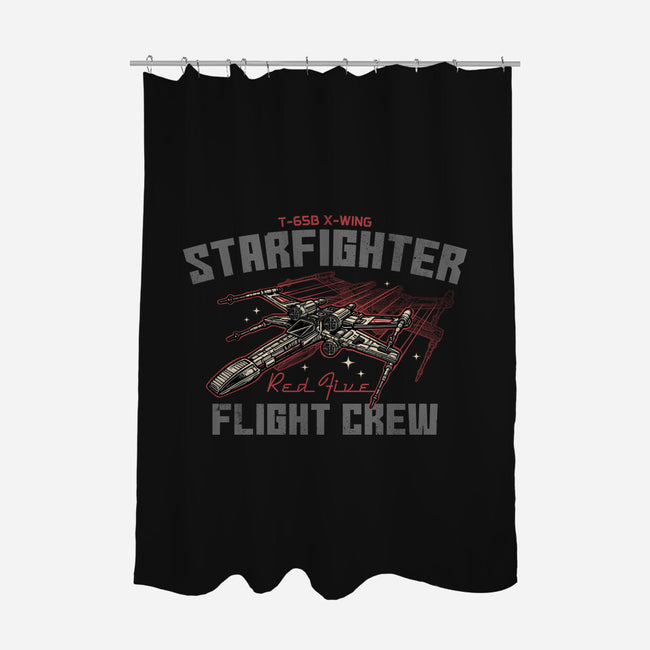 Red Five Flight Crew-None-Polyester-Shower Curtain-glitchygorilla
