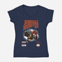 Super Jungle Hunter-Womens-V-Neck-Tee-pigboom