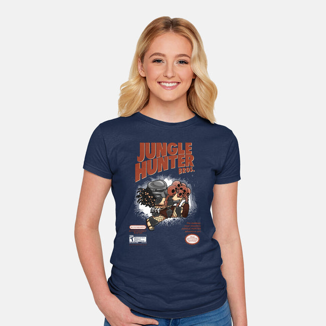 Super Jungle Hunter-Womens-Fitted-Tee-pigboom