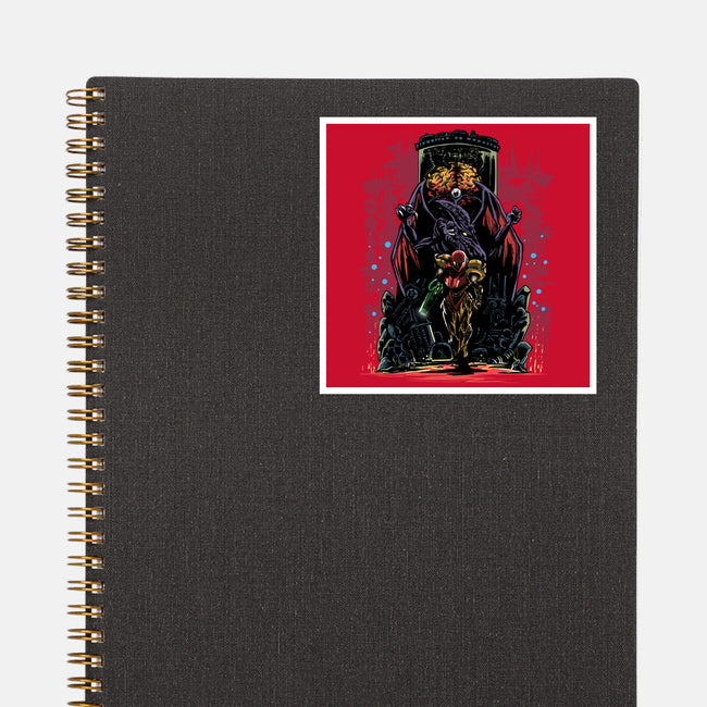 Painting Of The Bounty Hunter-None-Glossy-Sticker-zascanauta