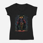 Painting Of The Bounty Hunter-Womens-V-Neck-Tee-zascanauta
