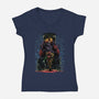 Painting Of The Bounty Hunter-Womens-V-Neck-Tee-zascanauta