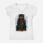 Painting Of The Bounty Hunter-Womens-V-Neck-Tee-zascanauta