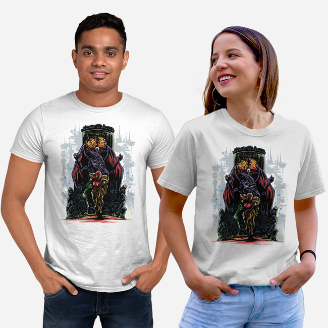Painting Of The Bounty Hunter-Unisex-Basic-Tee-zascanauta