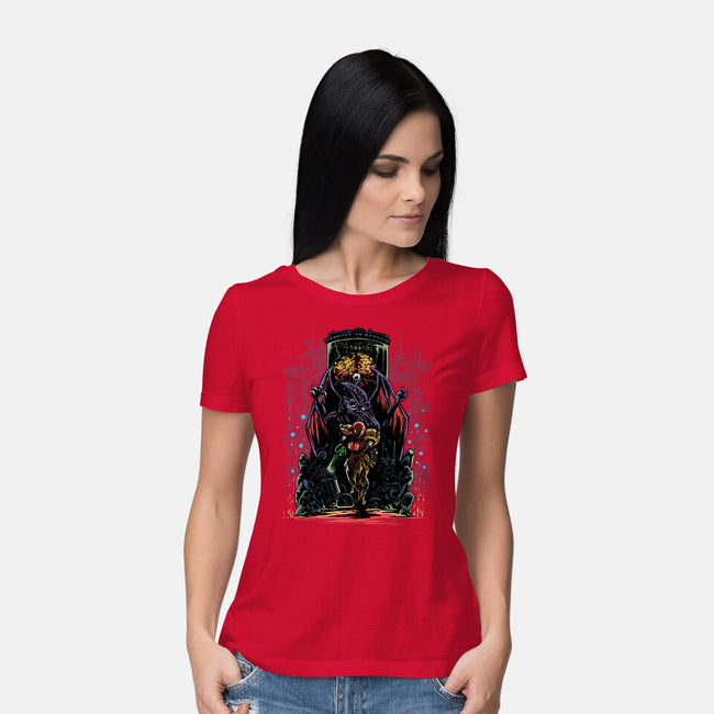 Painting Of The Bounty Hunter-Womens-Basic-Tee-zascanauta