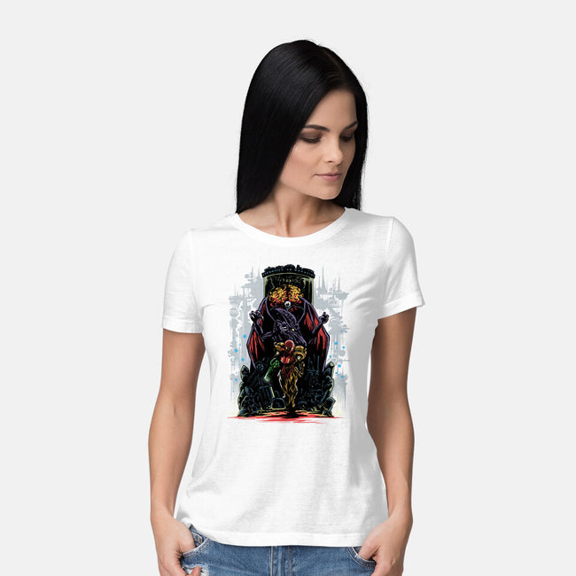 Painting Of The Bounty Hunter-Womens-Basic-Tee-zascanauta