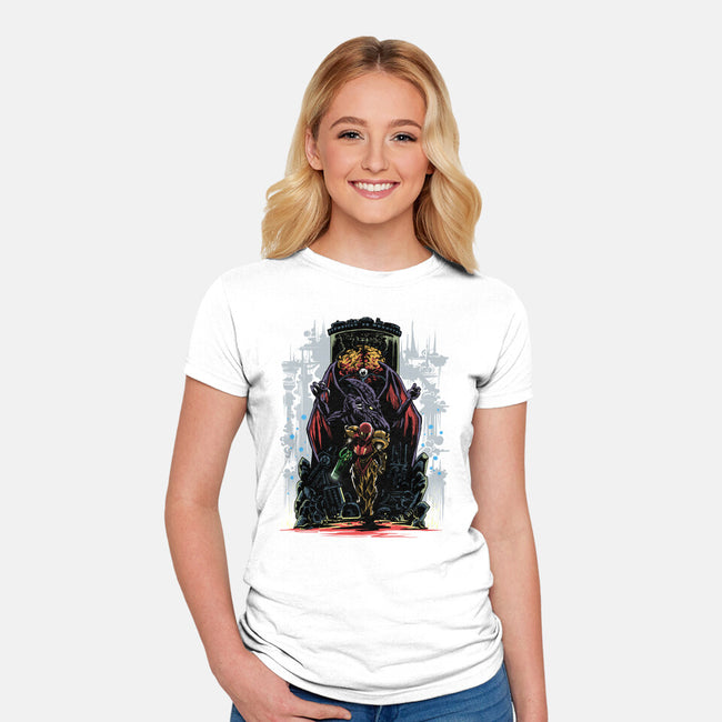Painting Of The Bounty Hunter-Womens-Fitted-Tee-zascanauta