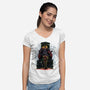 Painting Of The Bounty Hunter-Womens-V-Neck-Tee-zascanauta