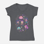 Happy Honmoon-Womens-V-Neck-Tee-Geekydog