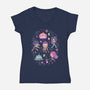 Happy Honmoon-Womens-V-Neck-Tee-Geekydog