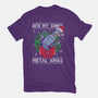 Shiny Metal Xmas-Womens-Fitted-Tee-Barbadifuoco