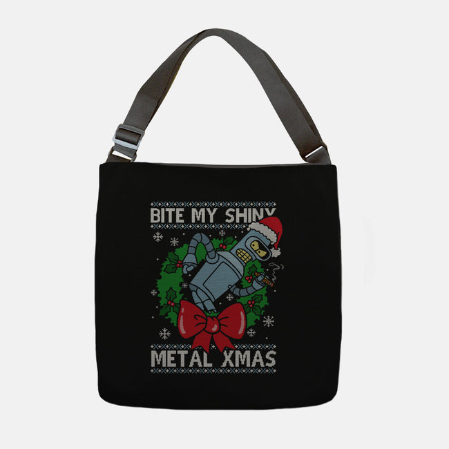 Shiny Metal Xmas-None-Adjustable Tote-Bag-Barbadifuoco