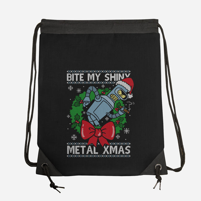 Shiny Metal Xmas-None-Drawstring-Bag-Barbadifuoco