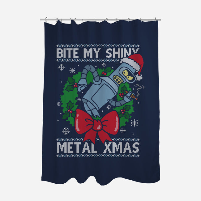 Shiny Metal Xmas-None-Polyester-Shower Curtain-Barbadifuoco