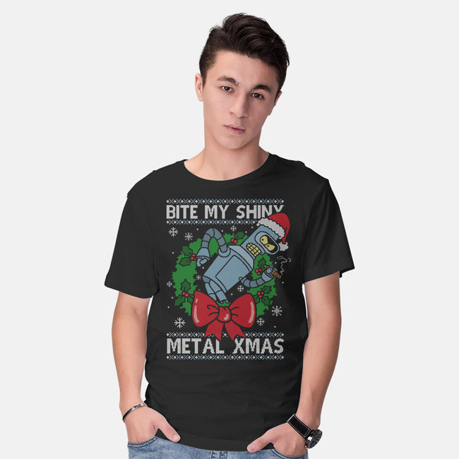 Shiny Metal Xmas-Mens-Basic-Tee-Barbadifuoco