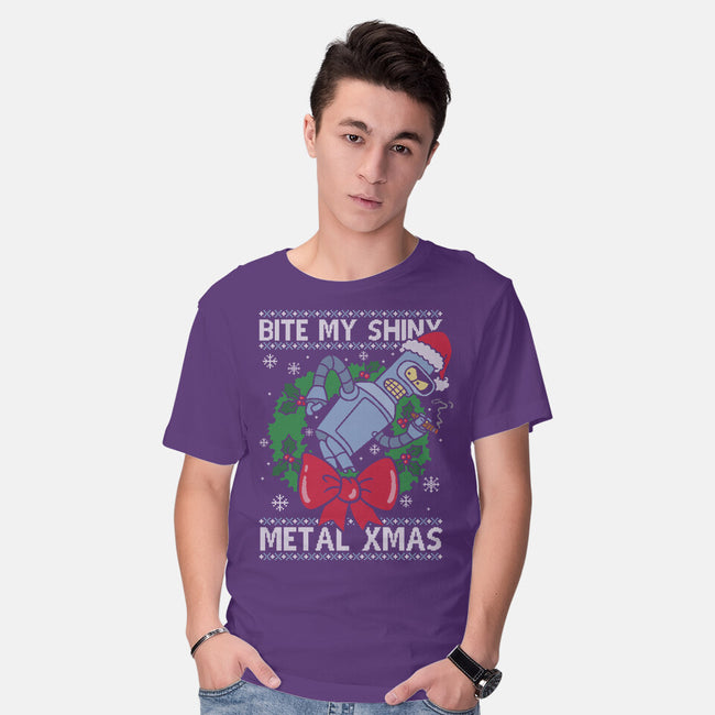 Shiny Metal Xmas-Mens-Basic-Tee-Barbadifuoco