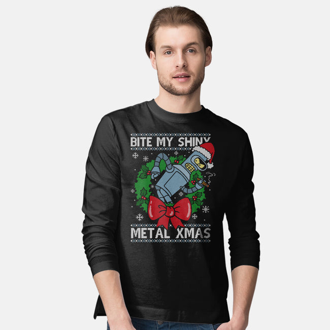 Shiny Metal Xmas-Mens-Long Sleeved-Tee-Barbadifuoco