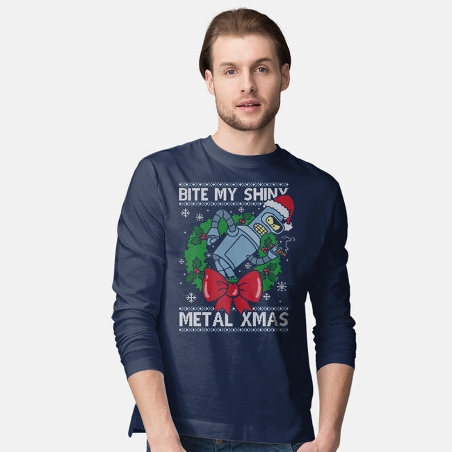 Shiny Metal Xmas-Mens-Long Sleeved-Tee-Barbadifuoco