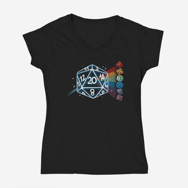 Prism Role Play Dices-Womens-V-Neck-Tee-Vallina84