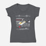 Fighter Bomber-Womens-V-Neck-Tee-alfbocreative