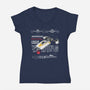 Fighter Bomber-Womens-V-Neck-Tee-alfbocreative