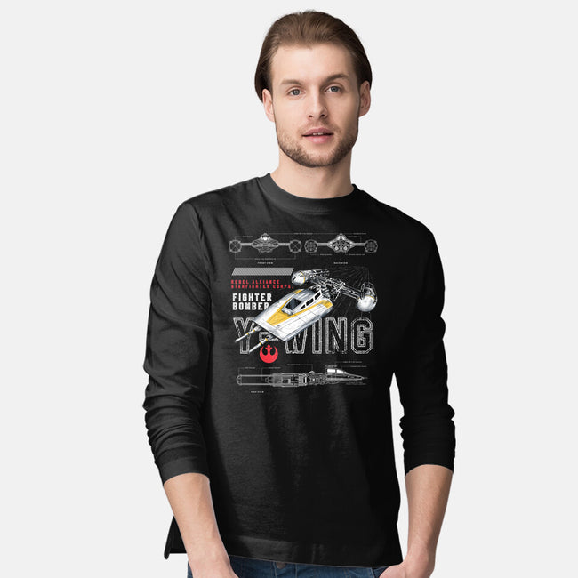 Fighter Bomber-Mens-Long Sleeved-Tee-alfbocreative