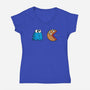 Cookie Man-Womens-V-Neck-Tee-Raffiti