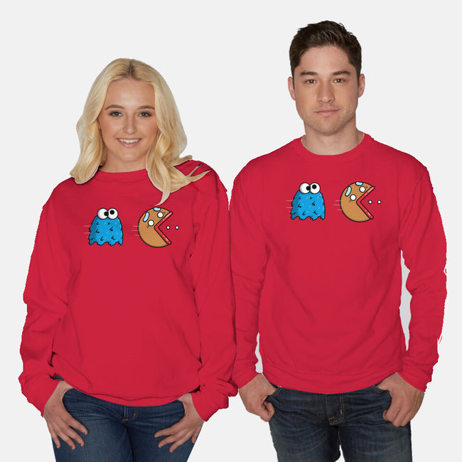 Cookie Man-Unisex-Crew Neck-Sweatshirt-Raffiti