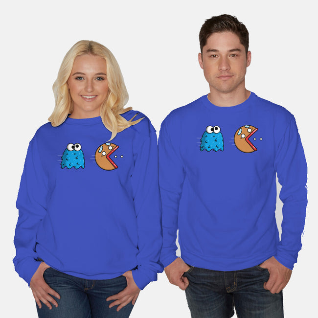 Cookie Man-Unisex-Crew Neck-Sweatshirt-Raffiti