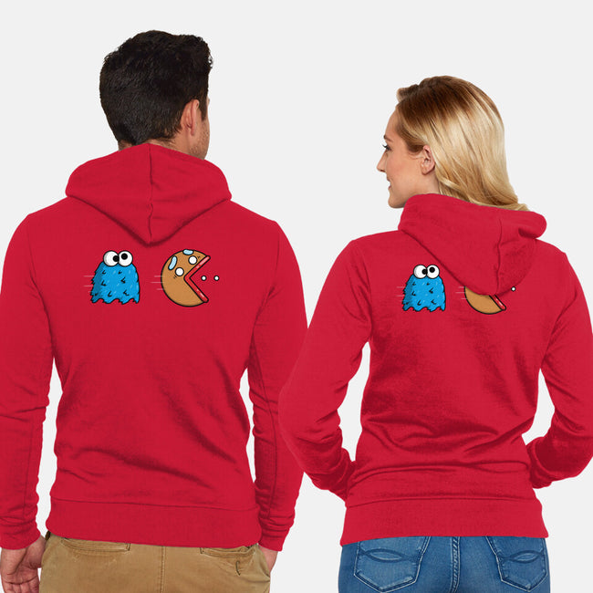 Cookie Man-Unisex-Zip-Up-Sweatshirt-Raffiti