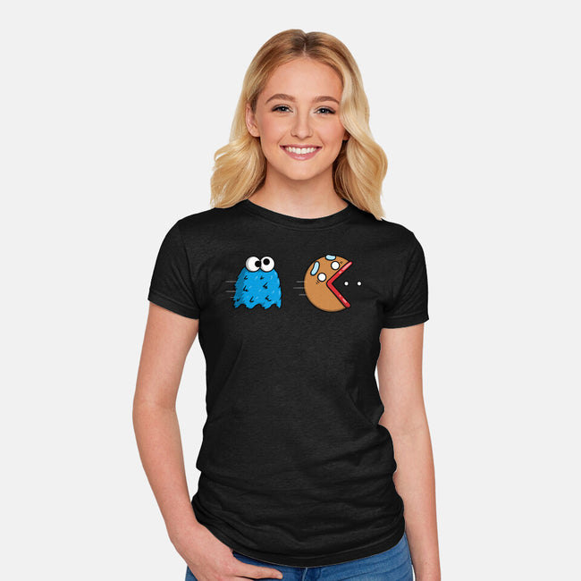 Cookie Man-Womens-Fitted-Tee-Raffiti