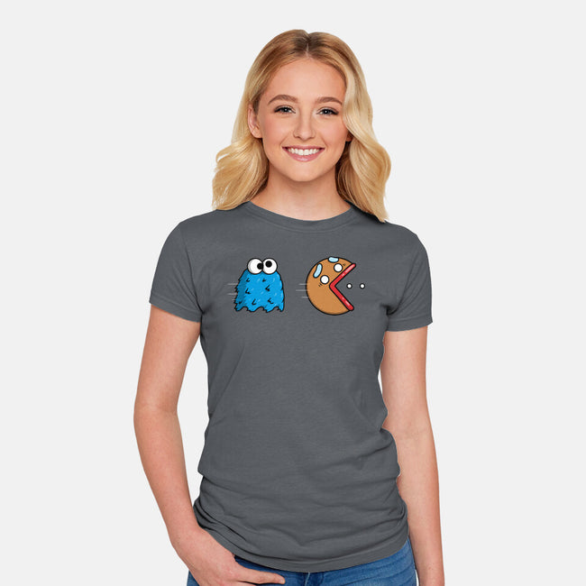 Cookie Man-Womens-Fitted-Tee-Raffiti