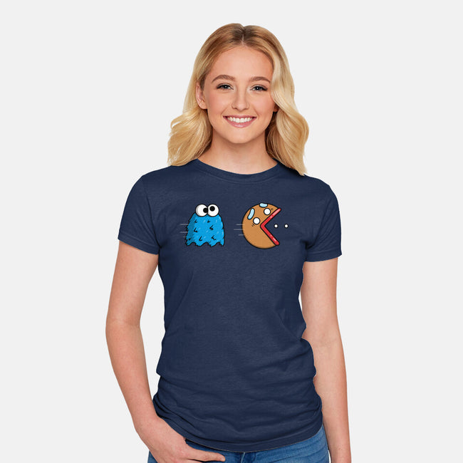 Cookie Man-Womens-Fitted-Tee-Raffiti