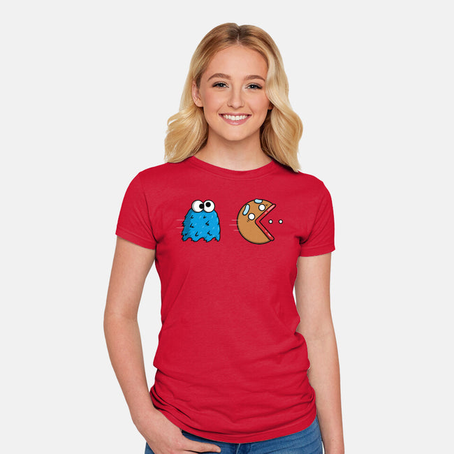Cookie Man-Womens-Fitted-Tee-Raffiti