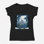 Snowy Quest-Womens-V-Neck-Tee-rmatix