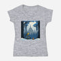 Snowy Quest-Womens-V-Neck-Tee-rmatix