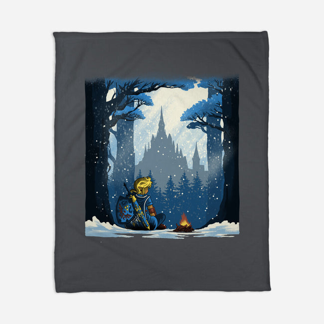 Snowy Quest-None-Fleece-Blanket-rmatix